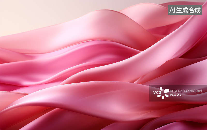 【AI数字艺术】带有光泽的粉色丝绸背景素材图片素材
