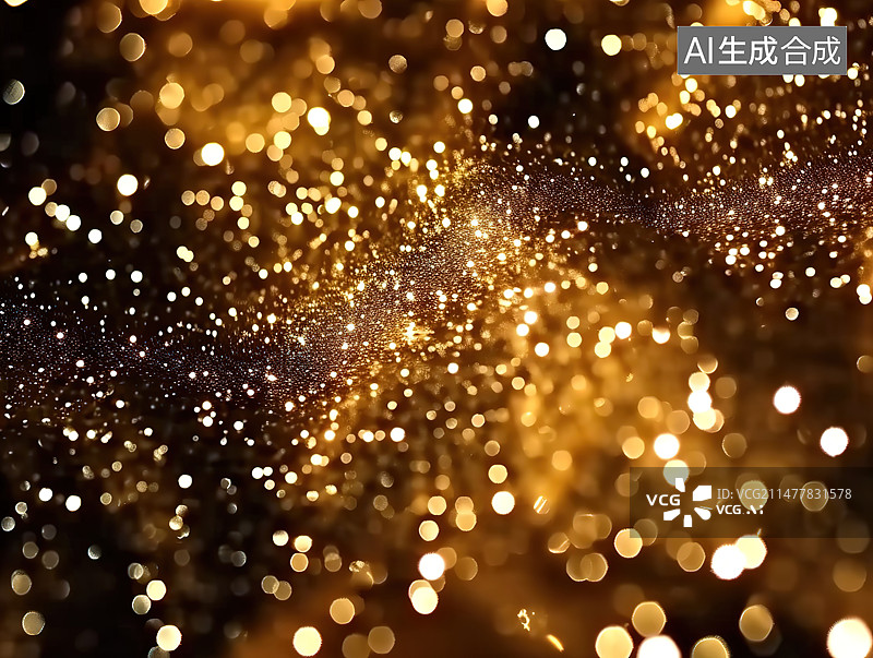 【AI数字艺术】金色波浪纹理的金箔纸质感的背景插图图片素材