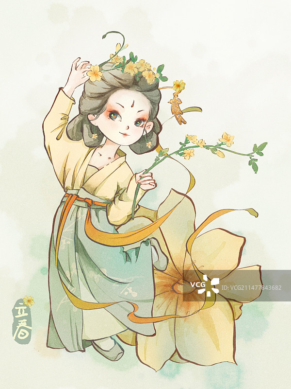 节气拟人图片素材