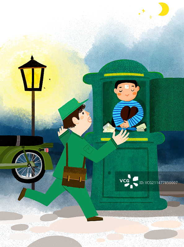 邮局邮箱邮递员图片素材