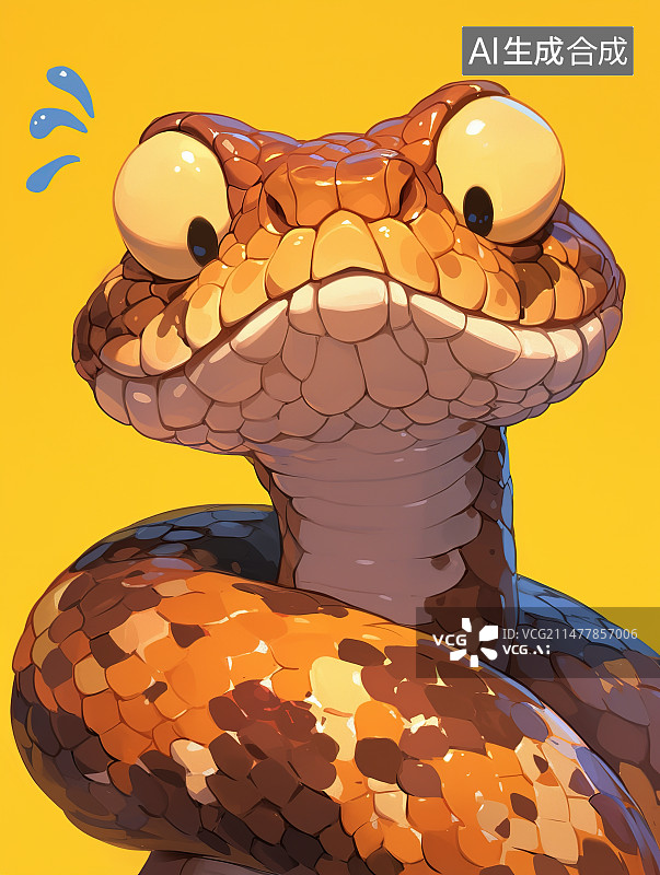 【AI数字艺术】可爱的蛇图片素材