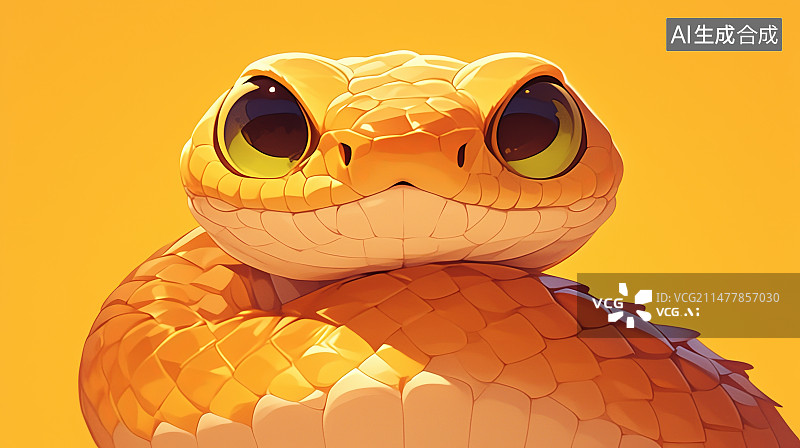 【AI数字艺术】可爱的蛇图片素材
