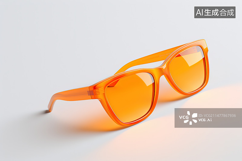 【AI数字艺术】白色背景下的太阳镜特写镜头图片素材