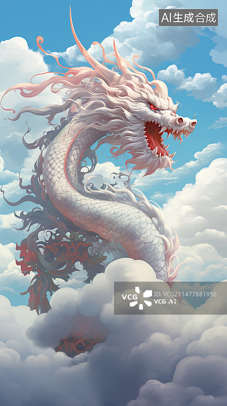 【AI数字艺术】AI生成的插图龙图片素材