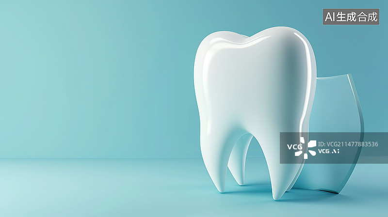 【AI数字艺术】3D牙齿国际爱牙日保护牙齿关注口腔健康医疗背景图片素材