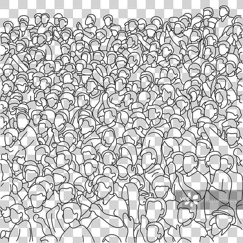 体育场上欢呼雀跃的人群（黑色）图片素材