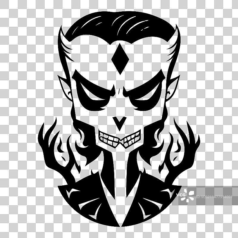 万圣节吸血鬼惊悚手绘草图图片素材