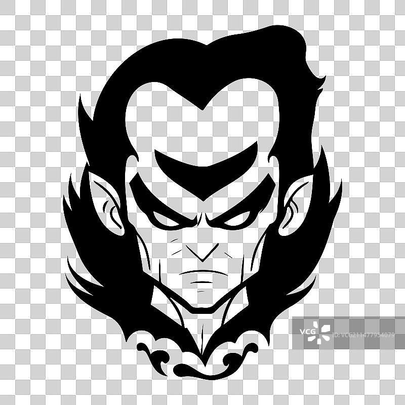 万圣节吸血鬼惊悚手绘草图图片素材