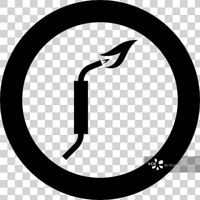 带火焰的工业用燃气喷灯图片素材