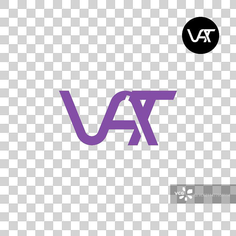 字母VAT组合标志设计图片素材