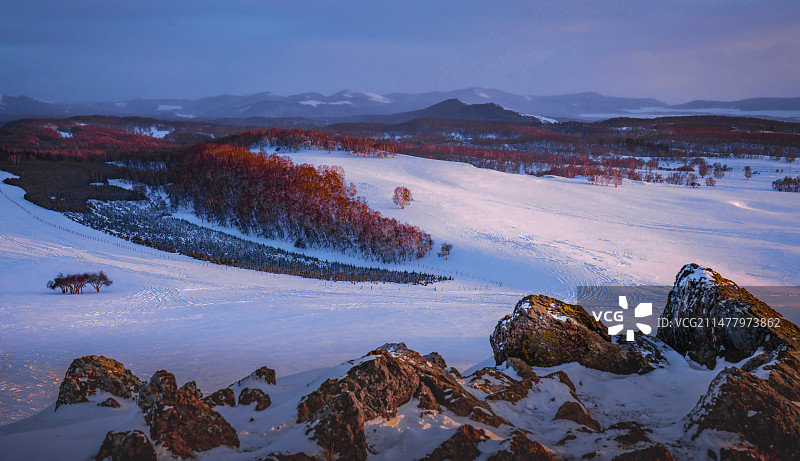 坝上余晖图片素材