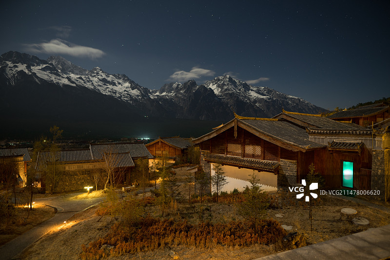 云南丽江金茂璞修雪山酒店的内景图片素材