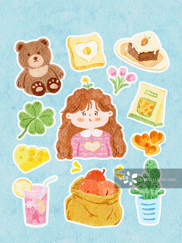 发芽女孩图片素材