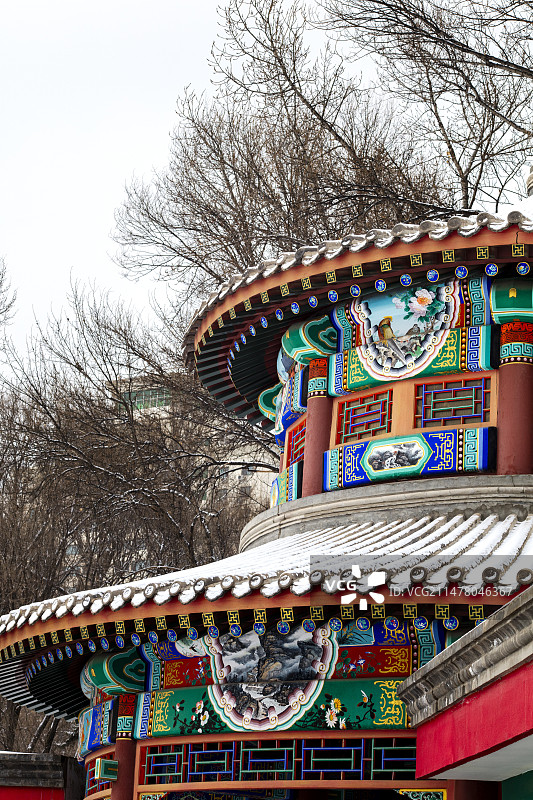 西宁人民公园雪之中国风图片素材