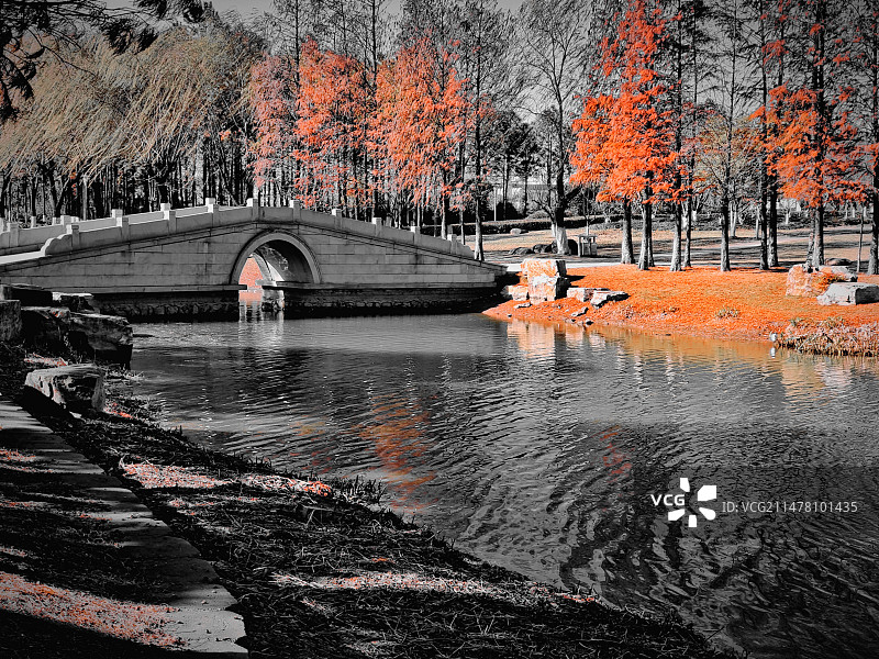 小桥流水图片素材