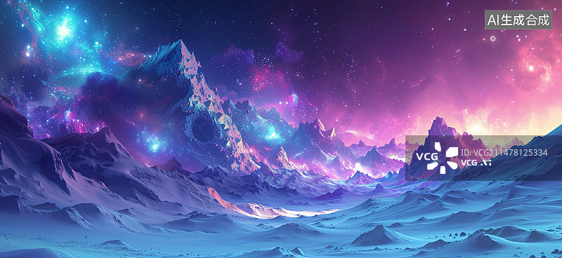 【AI数字艺术】的冰山和浮冰图片素材