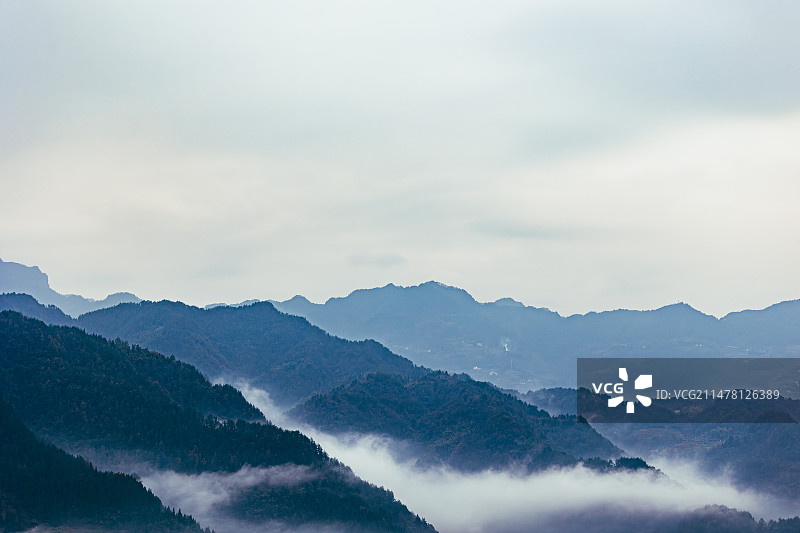 元旦的巴山大峡谷图片素材