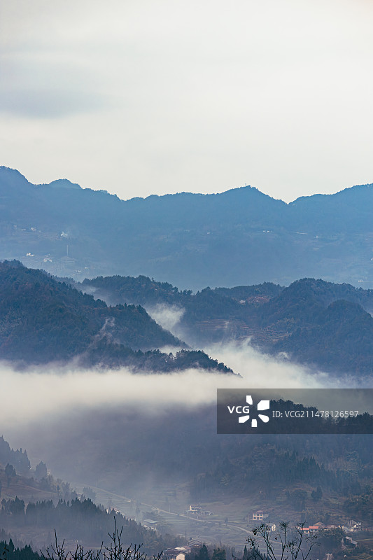 元旦的巴山大峡谷图片素材