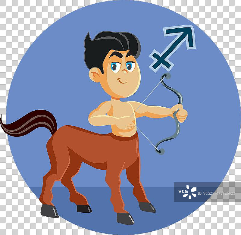 有趣的卡通射手座图片素材