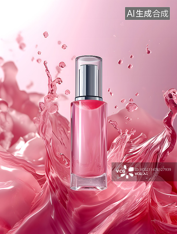 【AI数字艺术】粉色化妆品图片素材
