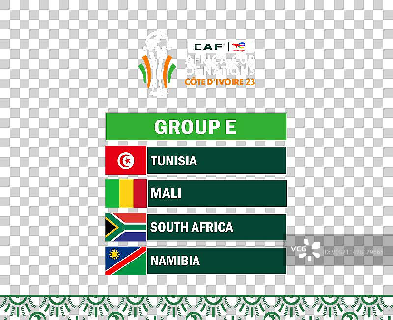 2023年科特迪瓦杯E组球队旗帜图片素材