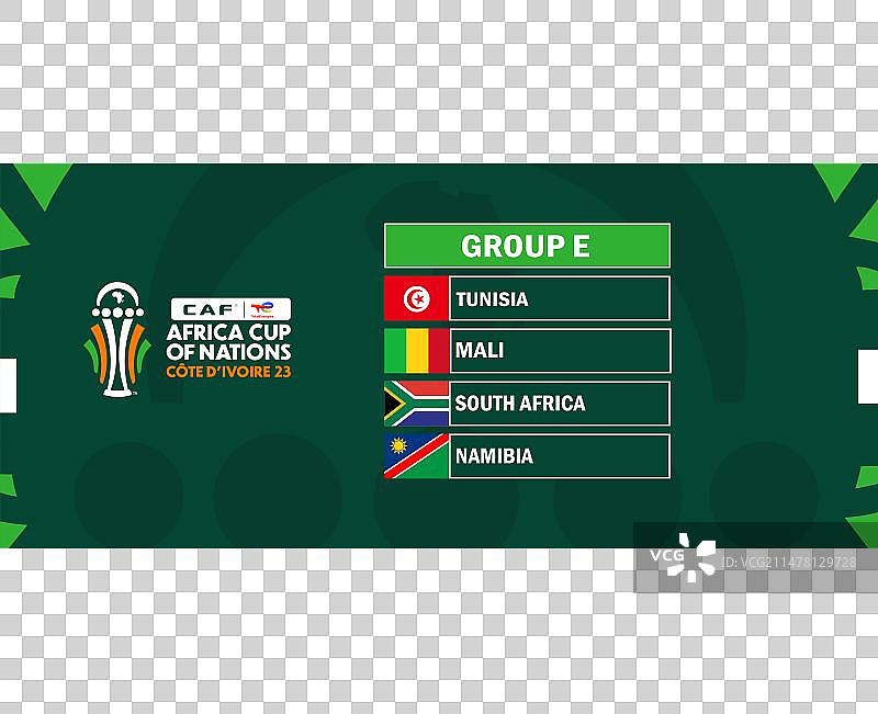 2023年科特迪瓦杯E组球队旗帜图片素材