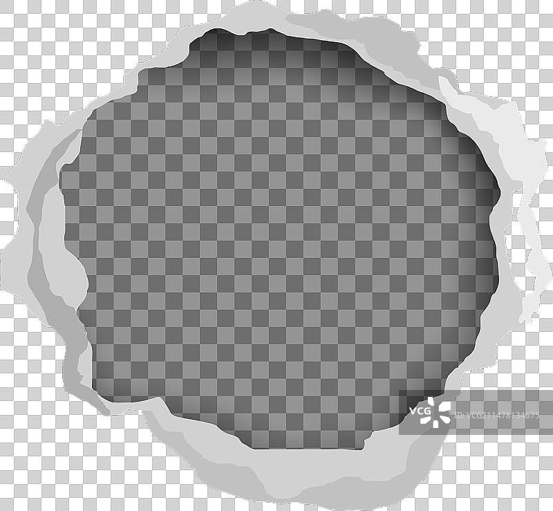 撕裂纸张圆形框架图片素材