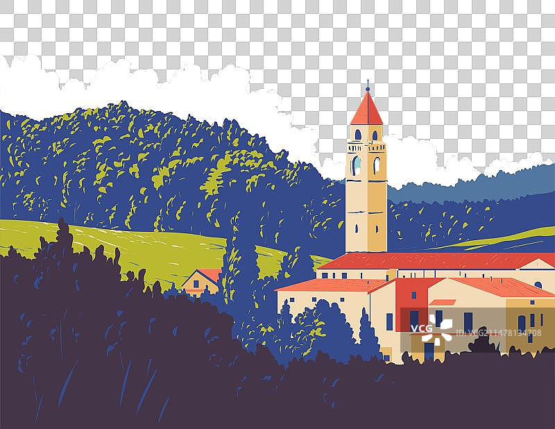 佛罗伦萨托斯卡纳切雷托圭迪的梅迪奇镇图片素材