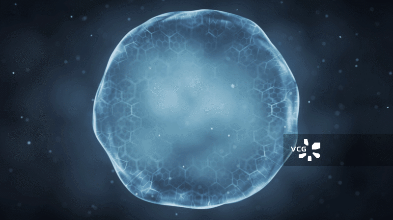 生物科技概念薄膜结构3D渲染图片素材
