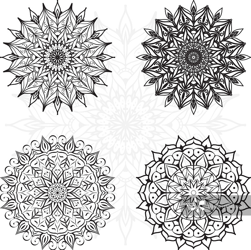 邀请卡曼陀罗设计图片素材