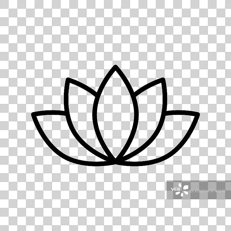 莲花轮廓图标图片素材