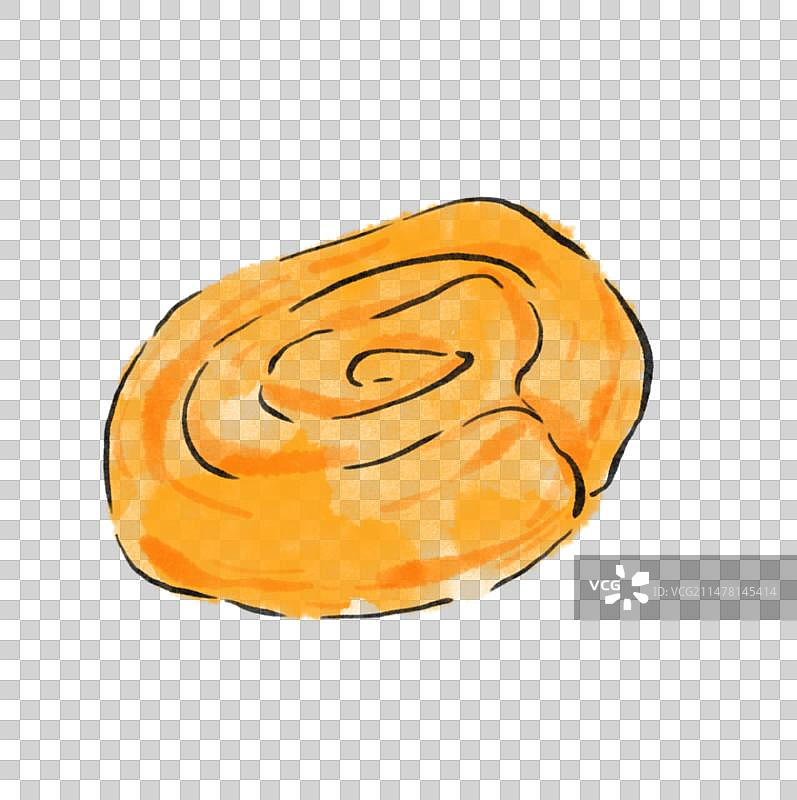 水墨风云南美食插画元素-摩登粑粑图片素材