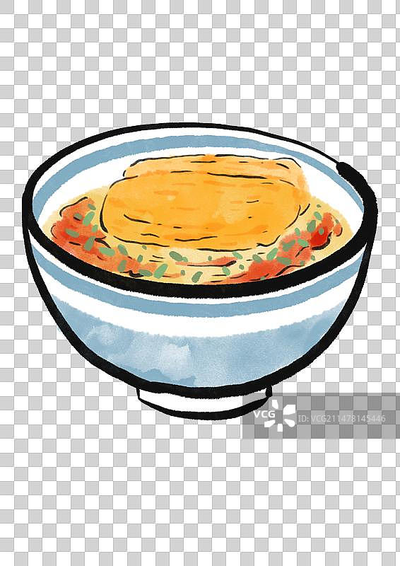 水墨风云南美食插画元素-稀豆粉图片素材