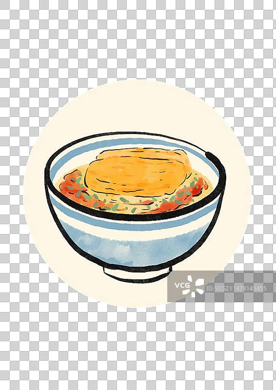 水墨风云南美食插画元素-稀豆粉图片素材