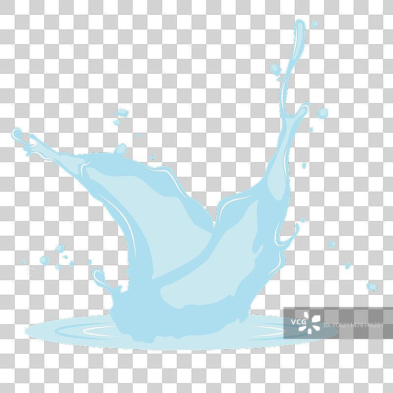 水面上的巨大圆形水花图片素材