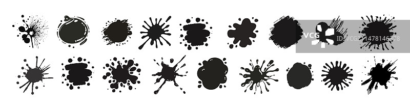 墨滴墨迹飞溅素材图片素材