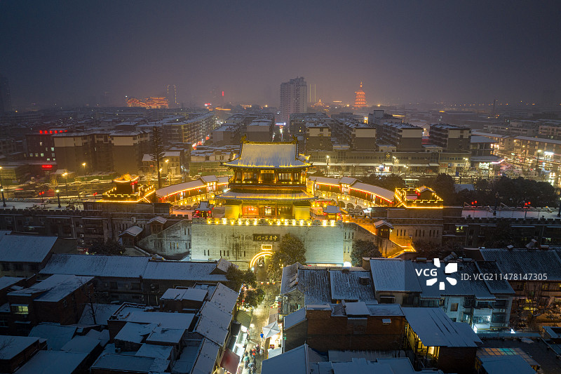 洛阳老城区丽景门九龙鼎图片素材