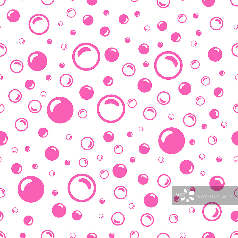 浅白色背景上的粉色肥皂泡图片素材