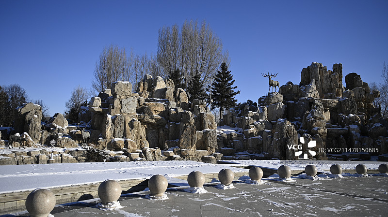 包头鹿园-观鹿台图片素材