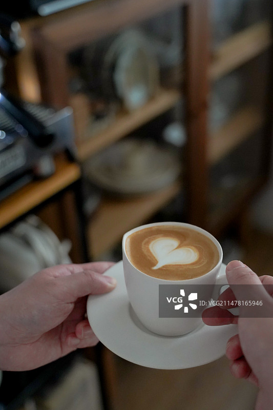 家庭咖啡拉花图片素材