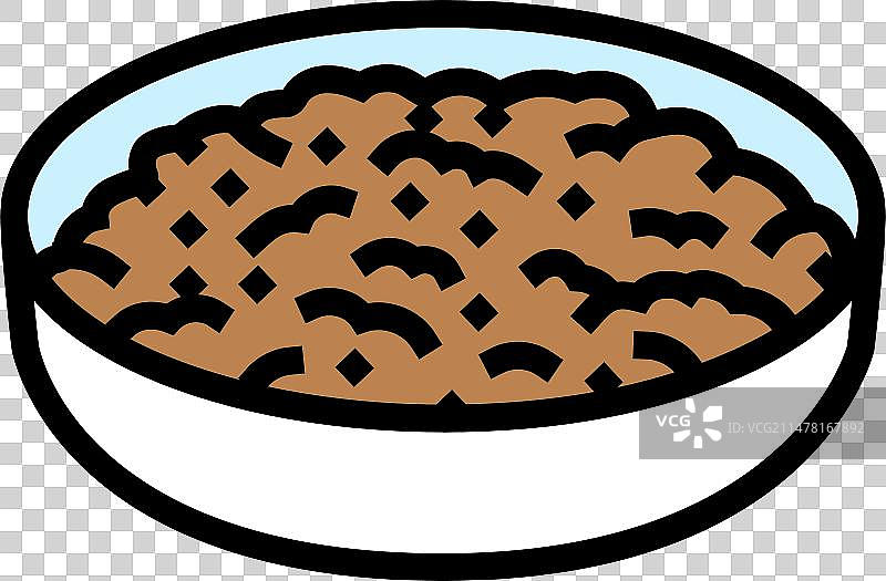 墨西哥风味回锅豆泥彩色图标图片素材