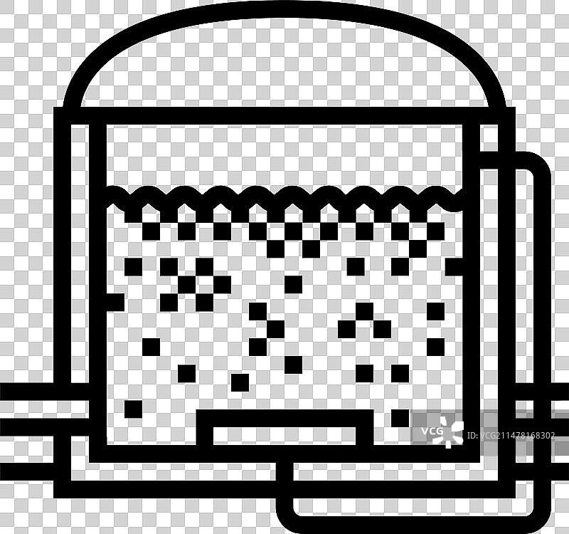 厌氧消化生物质线条图标图片素材