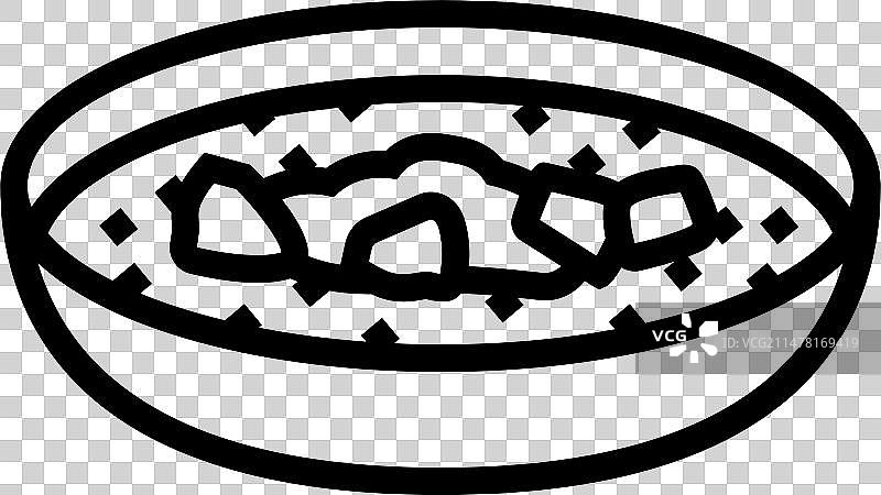 墨西哥牛肚汤墨西哥菜系线性图标图片素材