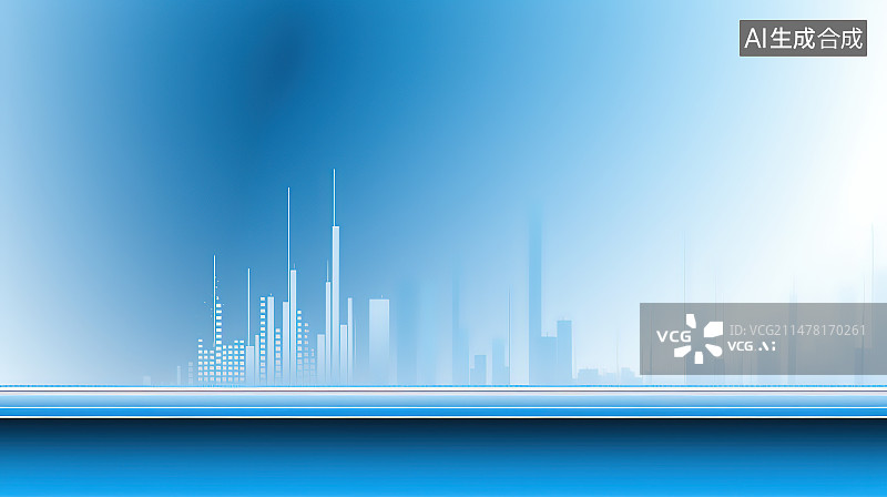 【AI数字艺术】城市天际线建筑经济金融区图片素材