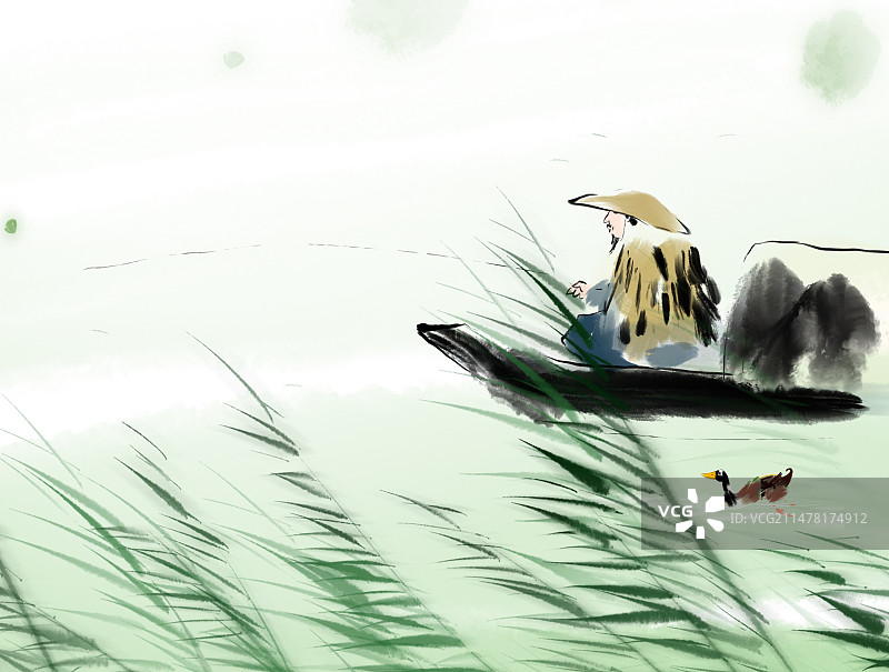 钓鱼人物图片素材