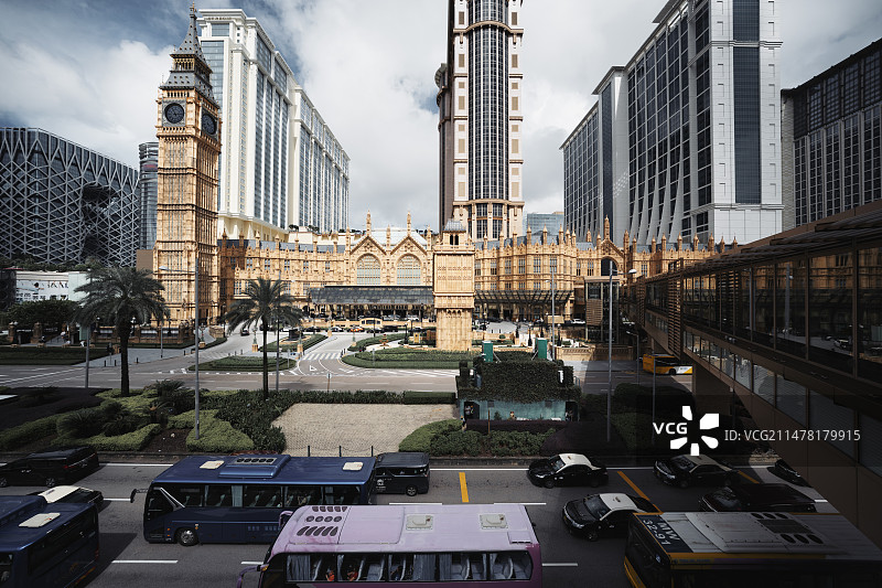 地标建筑中国澳门伦敦人酒店赌场The Londoner Macao路氹城填海区金光大道度假村图片素材