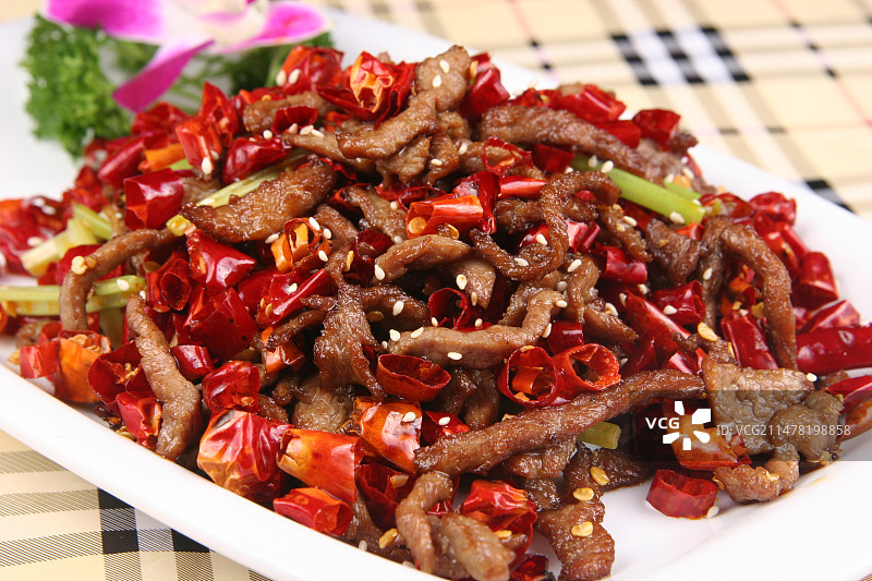 干煸牛肉丝图片素材