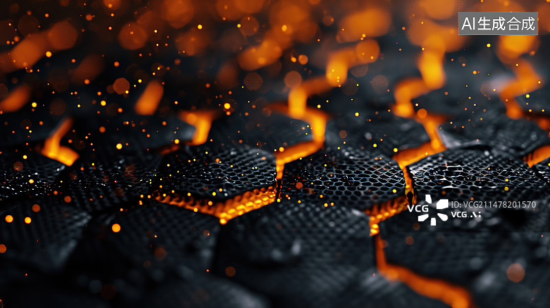 【AI数字艺术】黑色背景下湿蜘蛛网的特写镜头图片素材