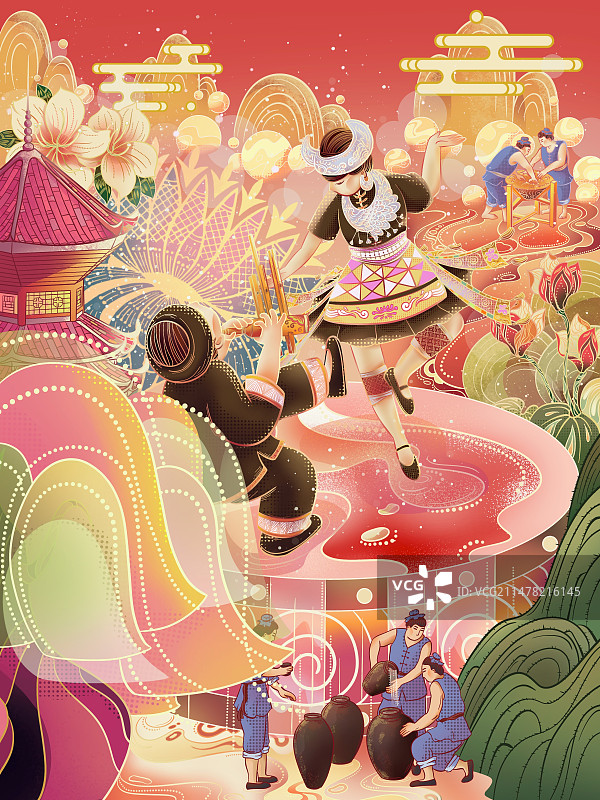 民族文化酒文化图片素材