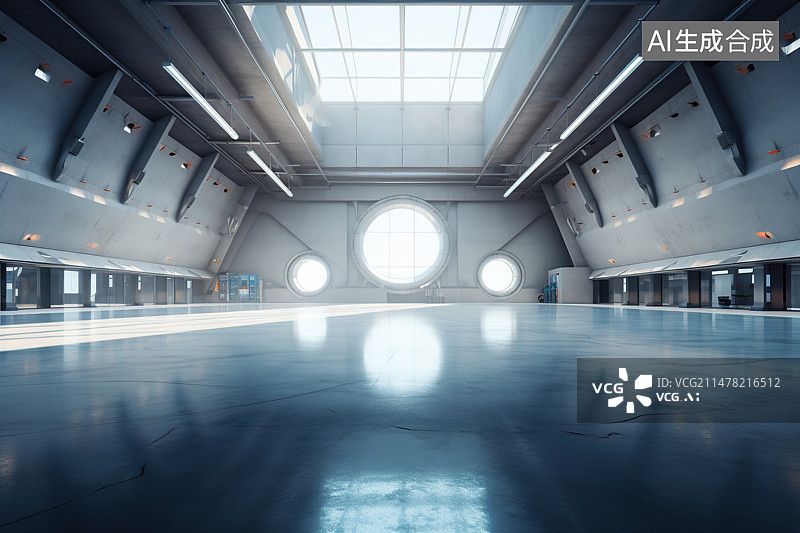 【AI数字艺术】科技感人造空间汽车广告背景图图片素材